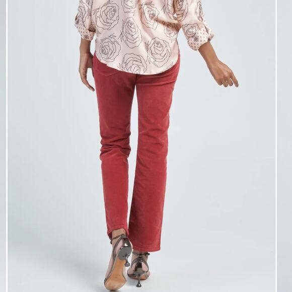 NEW AG Adriano Goldshmied Daily Blue Manya Red Corduroy Straight Leg Jean 27 - Picture 8 of 16